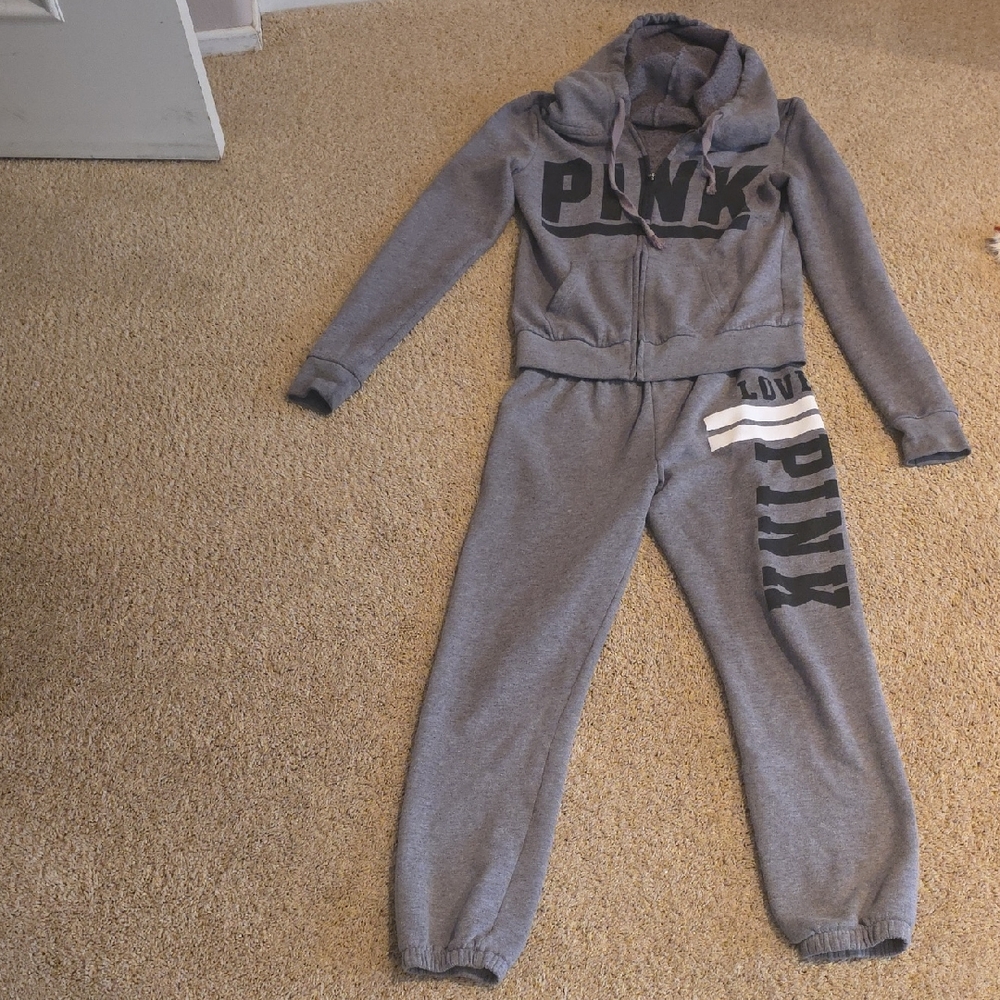 VS Pink Sweatsuit Set